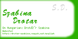 szabina drotar business card